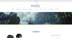 Desktop Screenshot of investor.osiris.com